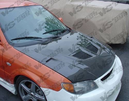 Mazda Protege VIS Racing EVO Carbon Fiber Hood - 01MZ3235DEV-010C
