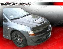 Mitsubishi Evolution 8 VIS Racing OEM Black Carbon Fiber Hood - 03MTEV84DOE-010C