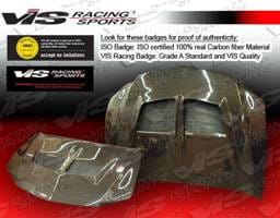 Mitsubishi Evolution 8 VIS Racing VRS Black Carbon Fiber Hood - 03MTEV84DVRS-010C