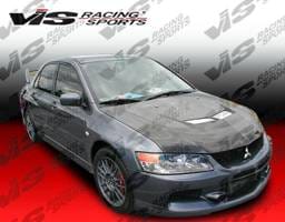 Mitsubishi Evolution 8 VIS Racing Invader-2 Black Carbon Fiber Hood - 03MTEV84DVS2-010C