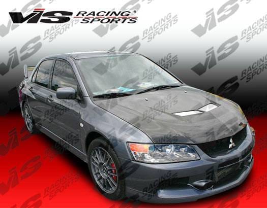 Mitsubishi Evolution 8 VIS Racing Invader-2 Black Carbon Fiber Hood - 03MTEV84DVS2-010C