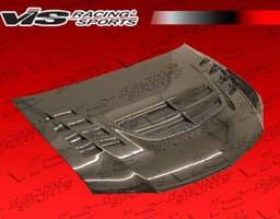 Mitsubishi Evolution 8 VIS Racing VTX Black Carbon Fiber Hood - 03MTEV84DVTX-010C