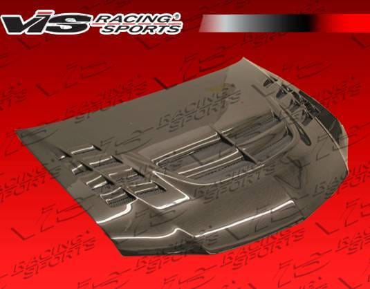Mitsubishi Evolution 8 VIS Racing VTX Black Carbon Fiber Hood - 03MTEV84DVTX-010C