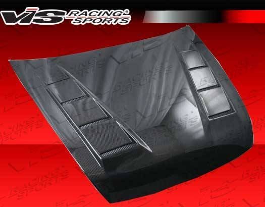 Honda Accord 4DR VIS Racing Terminator Black Carbon Fiber Hood - 03HDACC4DTM-010C