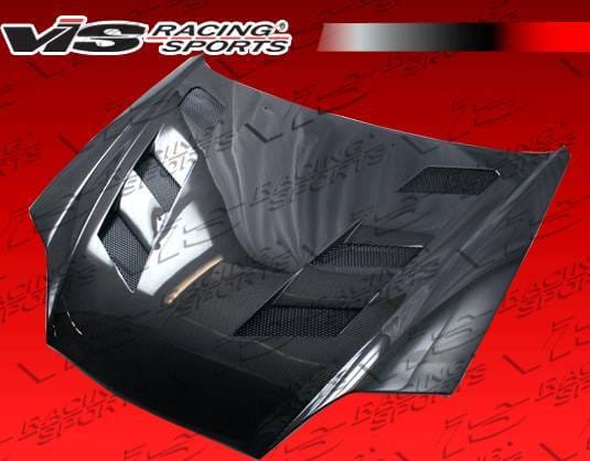 Hyundai Tiburon VIS Racing AMS Black Carbon Fiber Hood - 03HYTIB2DAMS-010C