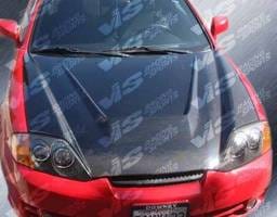 Hyundai Tiburon VIS Racing Invader Black Carbon Fiber Hood - 03HYTIB2DVS-010C