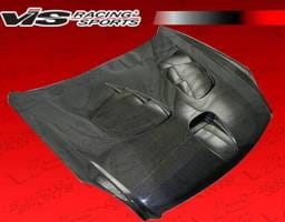 Infiniti G35 2DR VIS Racing Fuzion Black Carbon Fiber Hood - 03ING352DFZ-010C