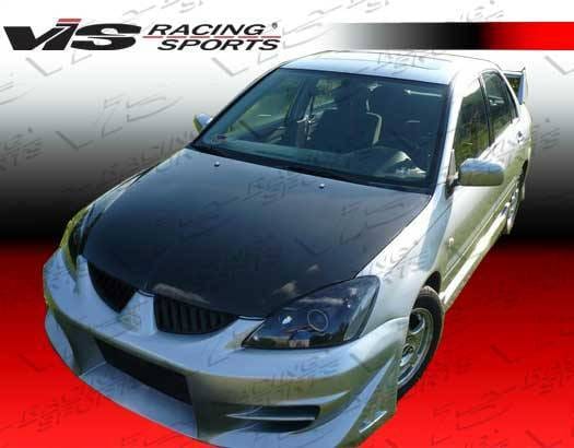 Mitsubishi Lancer VIS Racing OEM Black Carbon Fiber Hood - 04MTLAN4DOE-010C