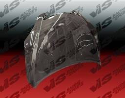 Mazda 3 4DR HB VIS Racing OEM Black Carbon Fiber Hood - 04MZ3HBOE-010C