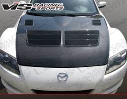 Mazda RX-8 VIS Racing Razor Carbon Fiber Hood - 04MZRX82DRAZ-010C