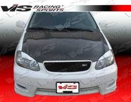 Toyota Corolla VIS Racing OEM Black Carbon Fiber Hood - 03TYCOR4DOE-010C