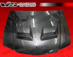 Acura TSX VIS Racing JS Black Carbon Fiber Hood - 04ACTSX4DJS-010C