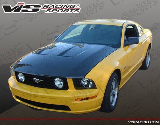 Ford Mustang VIS Racing Heat Extractor Black Carbon Fiber Hood - 05FDMUS2DGT-010C