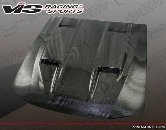 Ford Mustang VIS Racing Mach-5 Black Carbon Fiber Hood - 05FDMUS2DMK5-010C