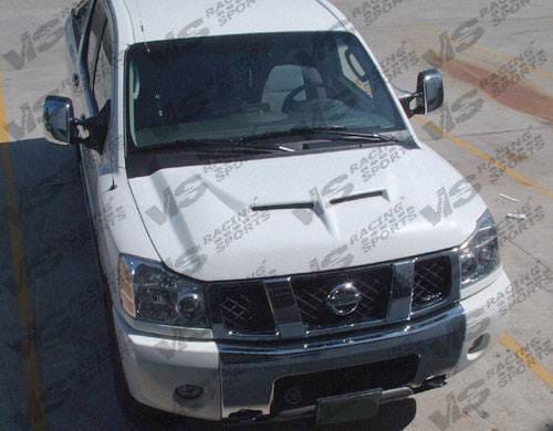 Nissan Titan VIS Racing Fiberglass Outlaw Type 2 Hood - 04NSTIT2DOL2-010