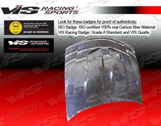 Pontiac GTO VIS Racing OEM Black Carbon Fiber Hood - 04PTGTO2DOE-010C