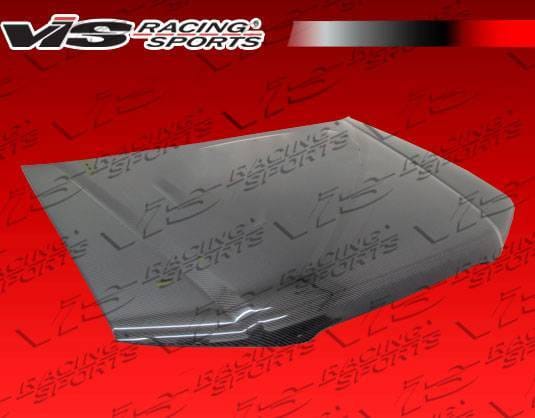 Subaru Forester VIS Racing OEM Black Carbon Fiber Hood with Scoop - 04SBFOR4DOE-010C