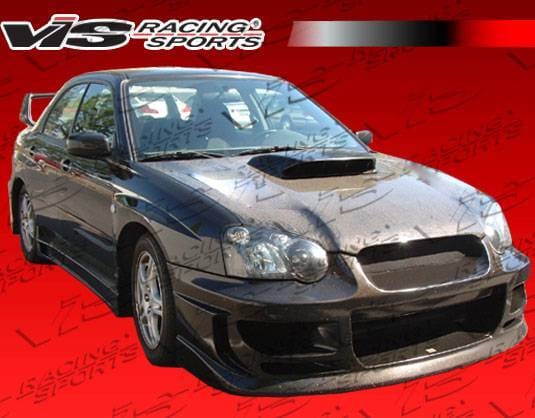 Subaru WRX VIS Racing OEM Black Carbon Fiber Hood with Scoop - 04SBWRX4DSTI-010C