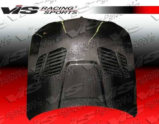 BMW 3 Series 4DR VIS Racing GTR Black Carbon Fiber Hood - 06BME904DGTR-010C