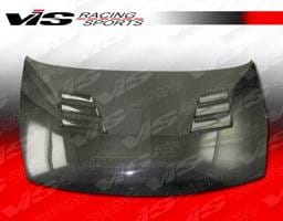 Honda Civic 2DR VIS Racing Techno R Black Carbon Fiber Hood - 06HDCVC2DTNR-010C