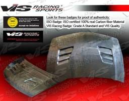 Honda Civic VIS Racing Techno R Black Carbon Fiber Hood - 06HDCVC4DJTNR-010C