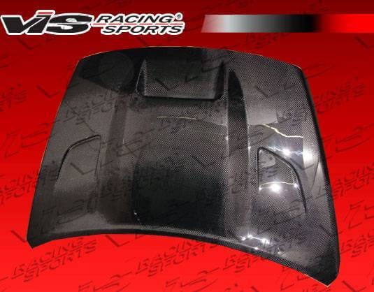 Dodge Caliber VIS Racing SRT Black Carbon Fiber Hood - 07DGCAL4DSRT-010C