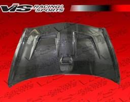 Honda Fit VIS Racing Techno R Black Carbon Fiber Hood - 07HDFIT4DJTNR-010C