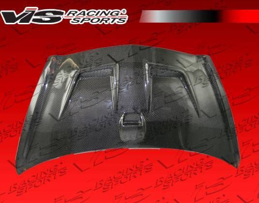 Honda Fit VIS Racing Techno R Black Carbon Fiber Hood - 07HDFIT4DJTNR-010C