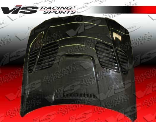 BMW 3 Series 2DR VIS Racing GTR Black Carbon Fiber Hood - 07BME922DGTR-010C