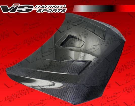 Mitsubishi Lancer VIS Racing Terminator GT Black Carbon Fiber Hood - 08MTEV104DTMGT-010C