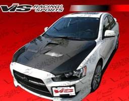 Mitsubishi Lancer VIS Racing EVO-10 Black Carbon Fiber Hood - 08MTLAN4DEVX-010C