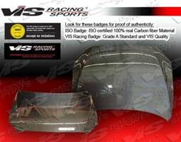 Mitsubishi Lancer VIS Racing OEM Black Carbon Fiber Hood - 08MTLAN4DOE-010C