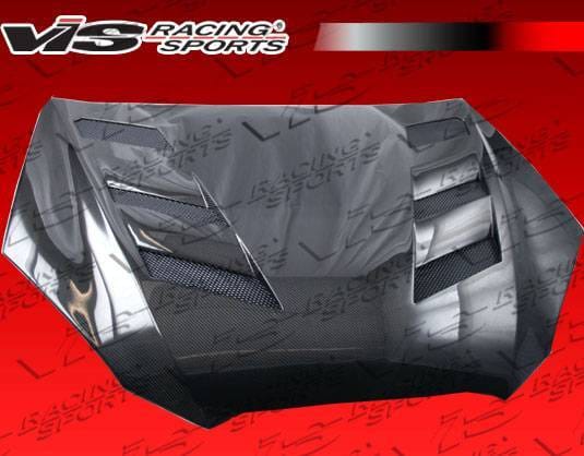 Hyundai Genesis VIS Racing AMS Black Carbon Fiber Hood - 10HYGEN2DAMS-010C
