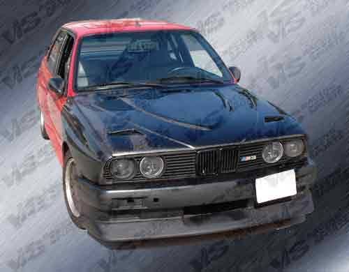 BMW 3 Series VIS Racing Euro R Black Carbon Fiber Hood - 84BME302DEUR-010C