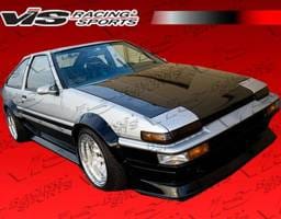 Toyota Corolla VIS Racing OEM Black Carbon Fiber Hood - 84TYCOR2DOE-010C