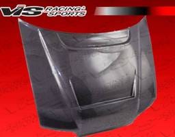 Honda CRX VIS Racing JS Black Carbon Fiber Hood - 88HDCRXHBJJS-010C