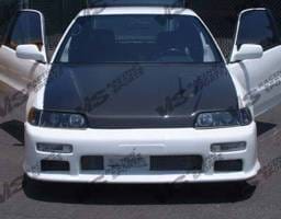 Honda Civic HB VIS Racing ZC Black Carbon Fiber Hood - 88HDCRXHBZC-010C