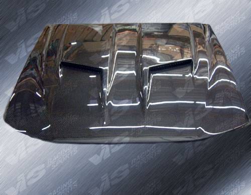 Ford Mustang VIS Racing Stalker-2 Black Carbon Fiber Hood - 87FDMUS2DSTK2-010C
