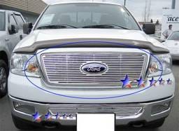 Ford F150 APS CNC Grille - Honeycomb with Logo Opening - Upper - Aluminum - F95727A