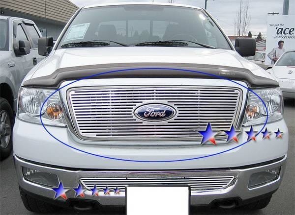 Ford F150 APS CNC Grille - Honeycomb with Logo Opening - Upper - Aluminum - F95727A