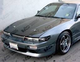 Nissan S13 VIS Racing OEM Black Carbon Fiber Hood - 89NSS132DOE-010C