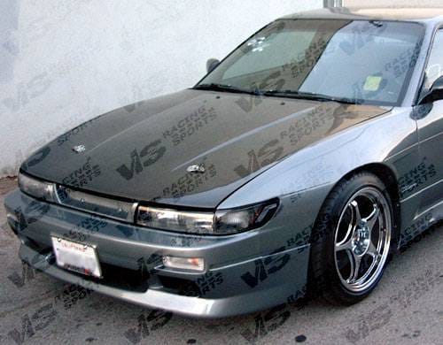 Nissan S13 VIS Racing OEM Black Carbon Fiber Hood - 89NSS132DOE-010C