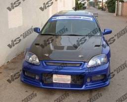 Honda Accord 2DR & 4DR VIS Racing EVO Black Carbon Fiber Hood - 90HDACC2DEV-010C