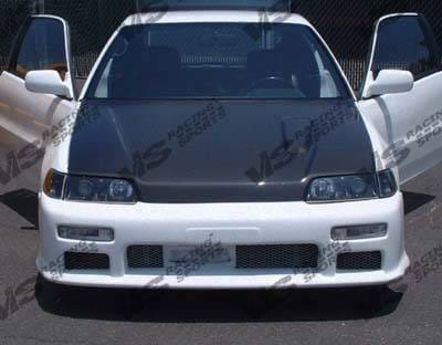 Honda CRX VIS Racing ZC Black Carbon Fiber Hood - 88HDCRXHBZC-010C