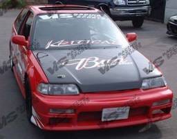 Honda Civic HB VIS Racing OEM Style Carbon Fiber Hood - 88HDCVCHBOE-010C