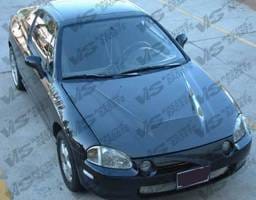 Honda Civic HB VIS Racing Invader Type 6 Carbon Fiber Hood - 88HDCVCHBVS-010C