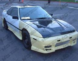 Honda Prelude VIS Racing Invader Black Carbon Fiber Hood - 88HDPRE2DVS-010C