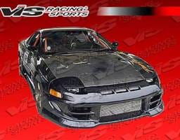 Mitsubishi 3000GT VIS Racing OEM Black Carbon Fiber Hood - 91MT3K2DOE-010C