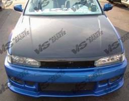 Honda Accord 2DR & 4DR VIS Racing OEM Black Carbon Fiber Hood - 90HDACC2DOE-010C