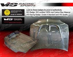 Honda Civic 4DR VIS Racing Monster Black Carbon Fiber Hood - 92HDCVC4DMON-010C